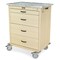 Wood Vinyl Wrapped Carts 4 Drawer, Wood Vinyl Punch Card Medication Cart WV540PC - alternate 2